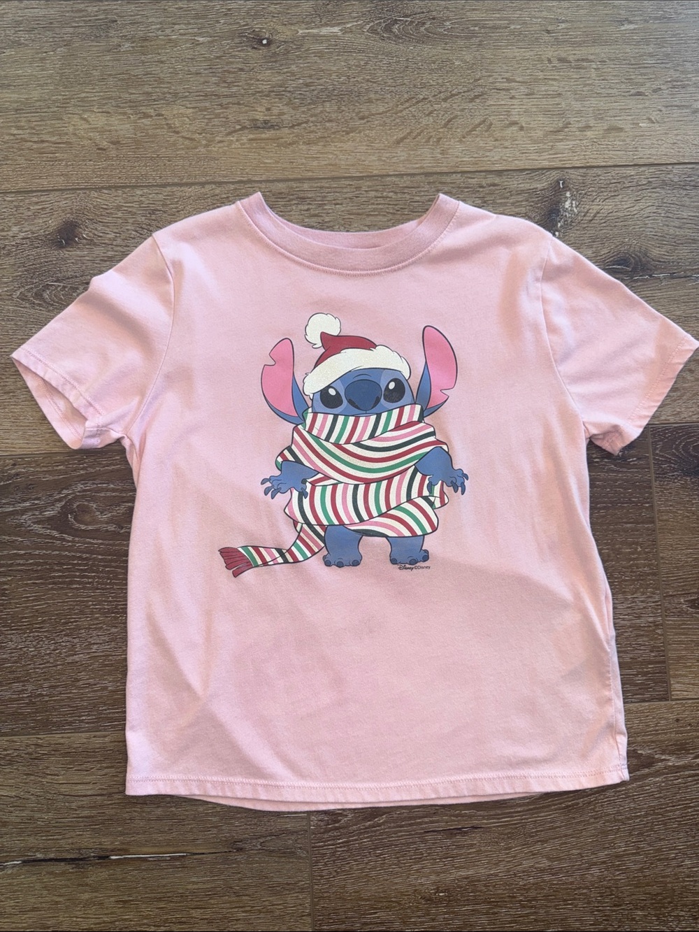 abercrombie kids Pink Holiday Stitch Graphic Tee